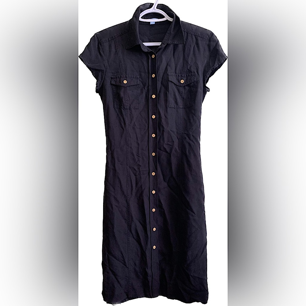 J. Mclaughlin Silk Collared Shirt Dress with Belt